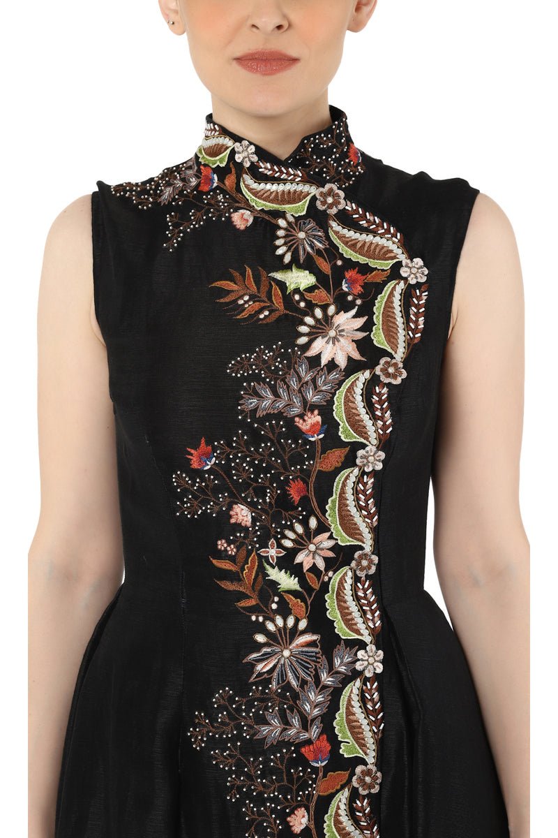 Overlap front placket gown - samantchauhan