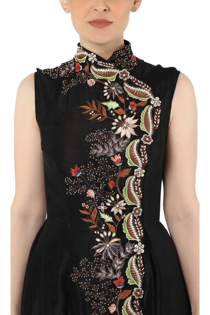 Overlap front placket gown - samantchauhan