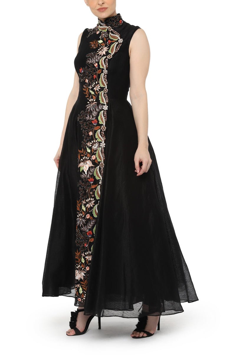 Overlap front placket gown - samantchauhan