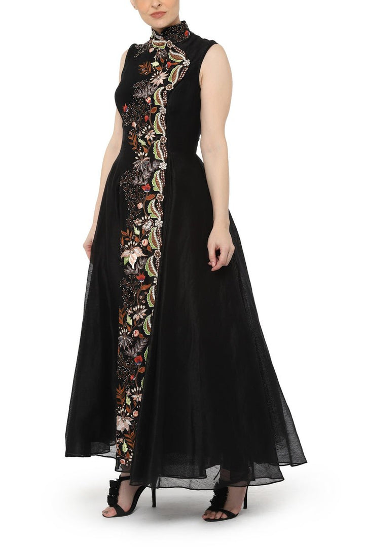Overlap front placket gown - samantchauhan