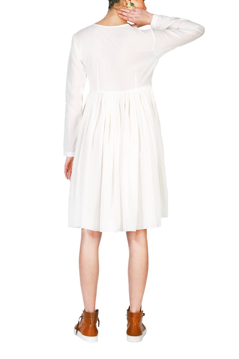 Overlap Gathered Long Dress - samantchauhan