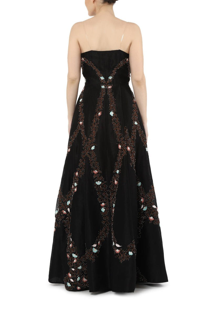 Overlap neck gown - samantchauhan