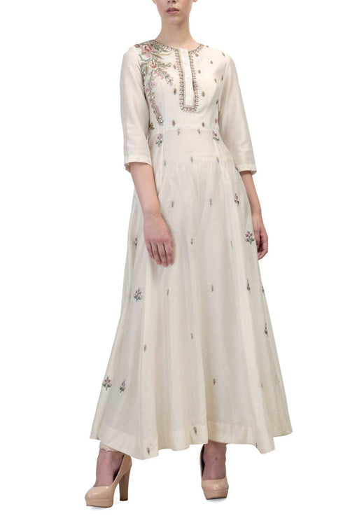 Paneled Embroidered Kurta - samantchauhan