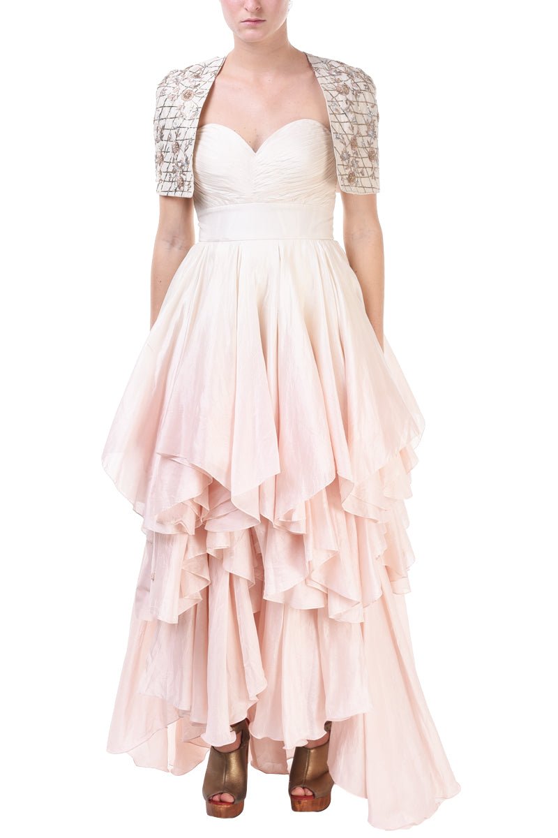 Paneled Gown & Jacket - samantchauhan