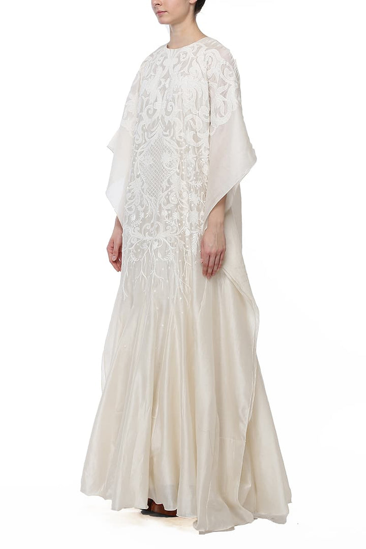Panelled Floor - length Embroidered Kaftan - samantchauhan