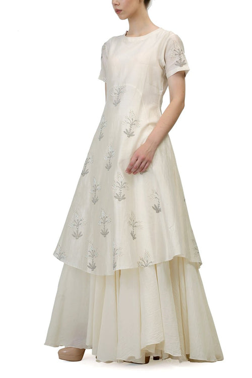 Panled Block Printed Kurta - samantchauhan
