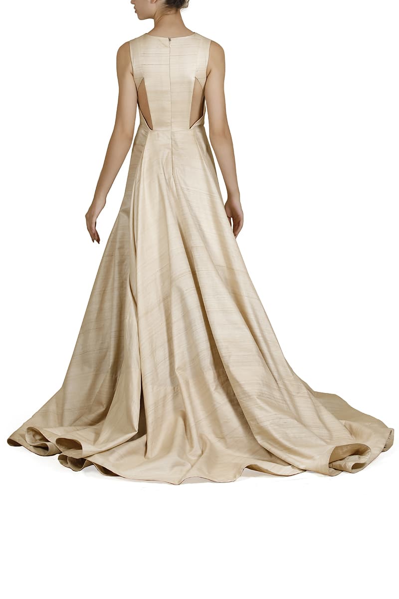 Panlled & Draped Gown - samantchauhan