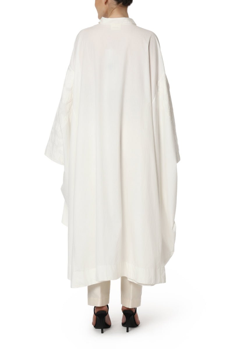 Patchwork Asymmetrical Shirt - samantchauhan