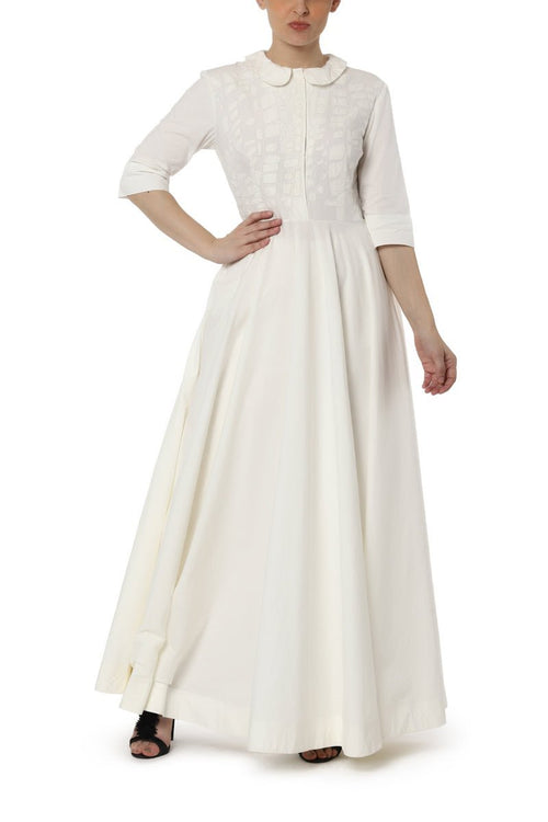 Patchwork Full Length Dress - samantchauhan