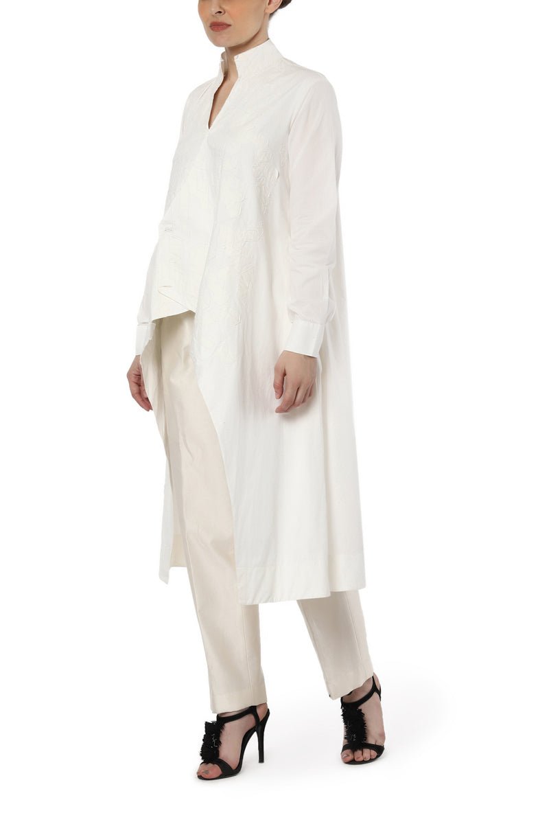 Patchwork Overlap Shirt - samantchauhan