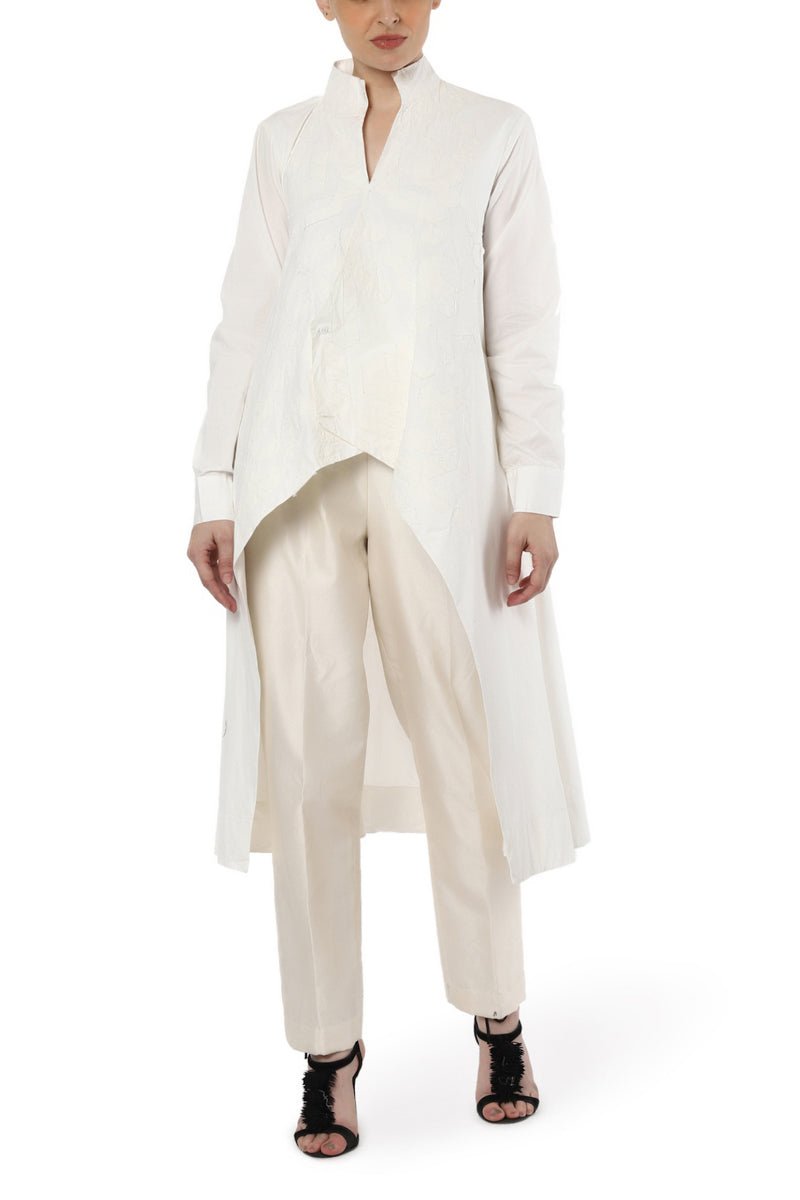 Patchwork Overlap Shirt - samantchauhan