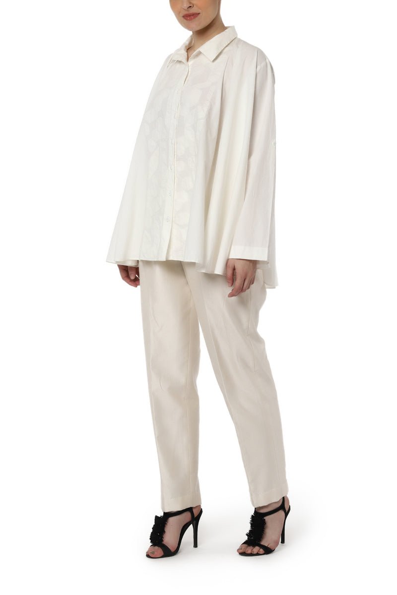 Patchwork Shirt with Flared Sleeves - samantchauhan