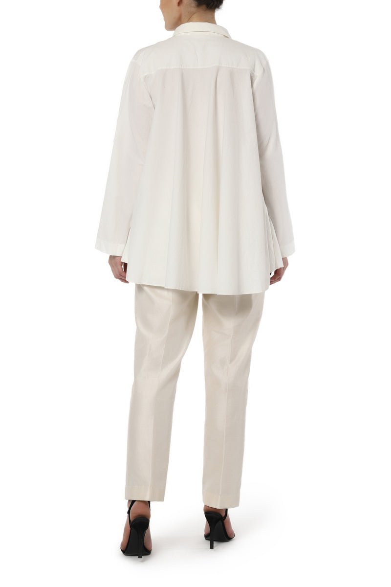 Patchwork Shirt with Flared Sleeves - samantchauhan