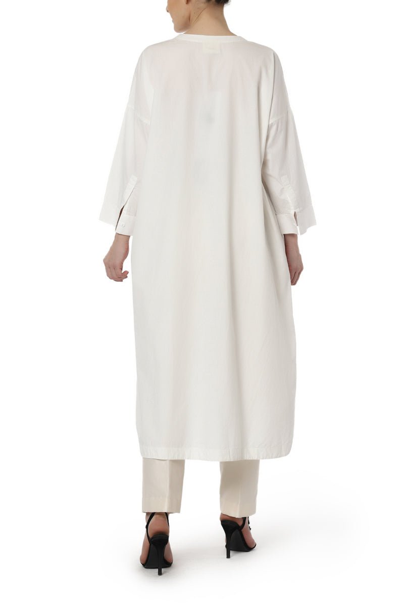 Patchwork V Neck Kurta - samantchauhan
