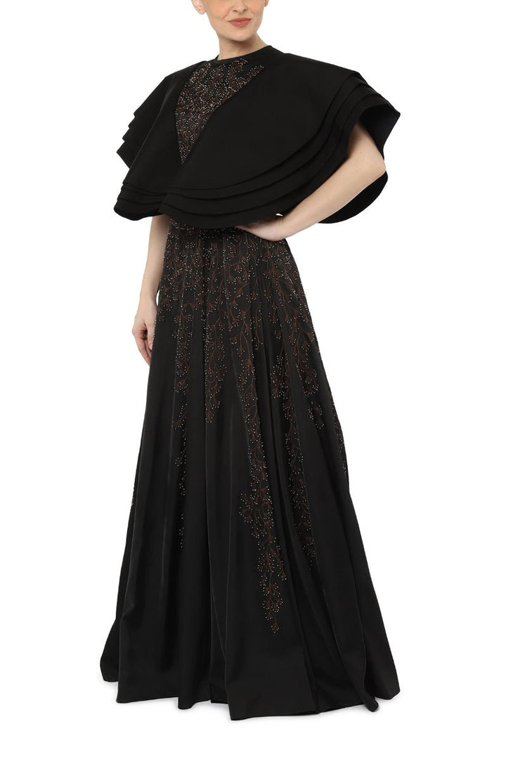 Pleat sleeves gown - samantchauhan