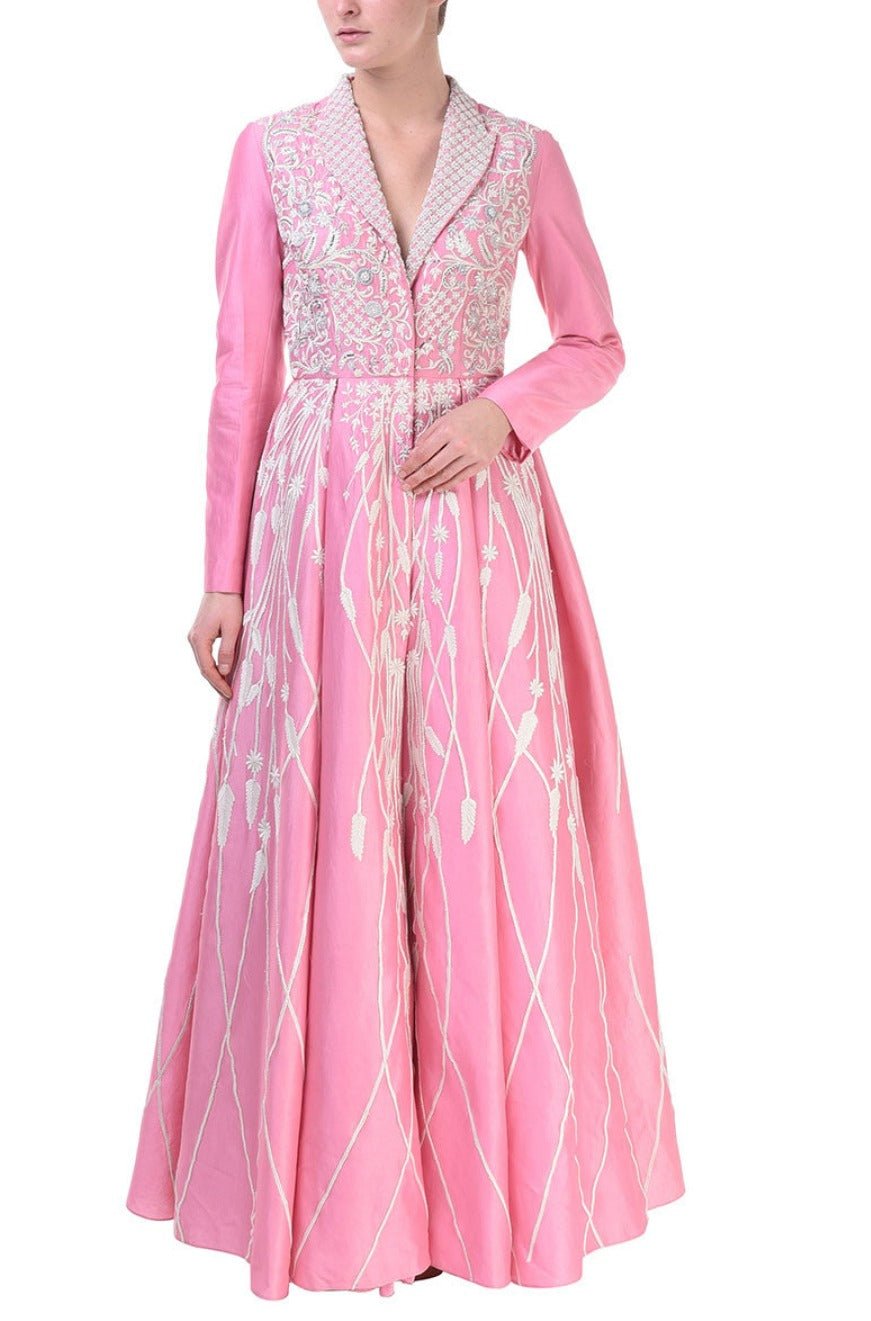 Pleated Jacket Gown - samantchauhan