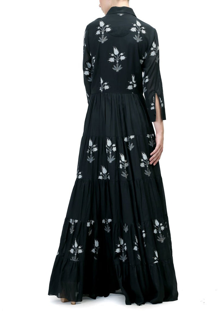 Printed Tiered Dress - samantchauhan