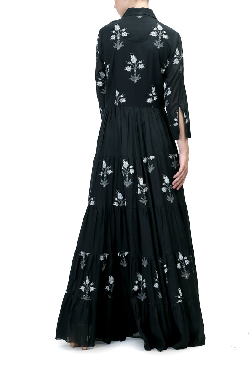 Printed Tiered Dress - samantchauhan