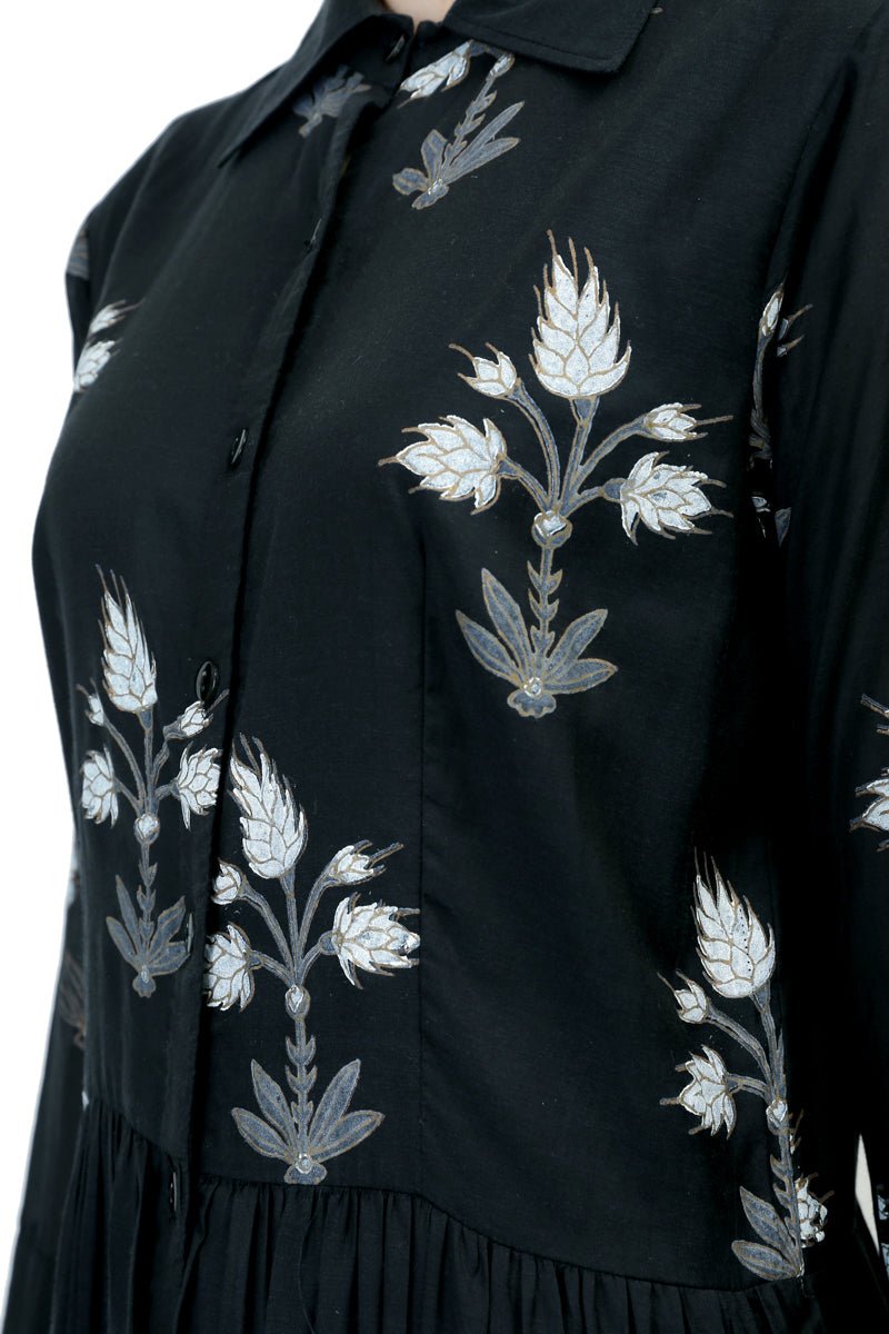 Printed Tiered Dress - samantchauhan