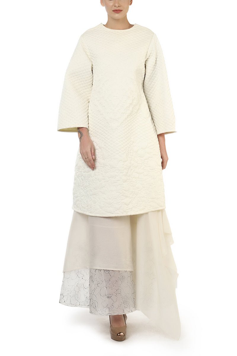 Quilted Tunic & Embroidered Skirt - samantchauhan