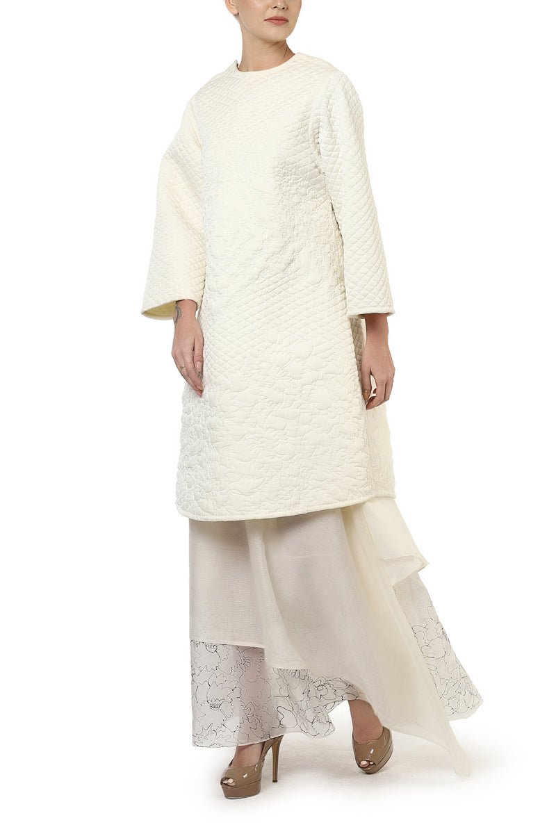Quilted Tunic & Embroidered Skirt - samantchauhan