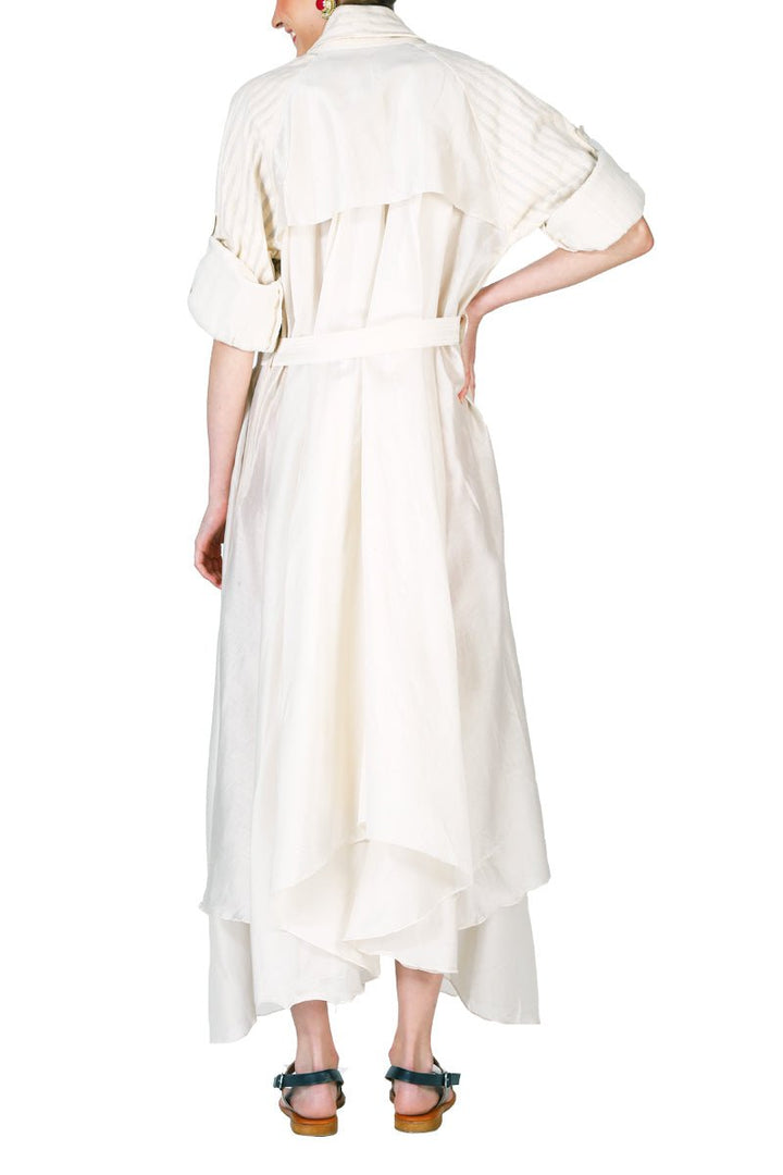 Raglan Asymmetric Robe Dress - samantchauhan