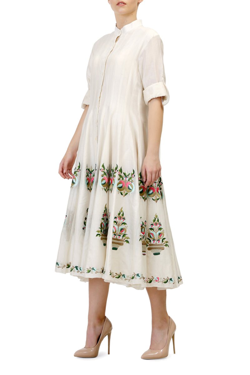 Roll - Up Sleeves Dress - samantchauhan