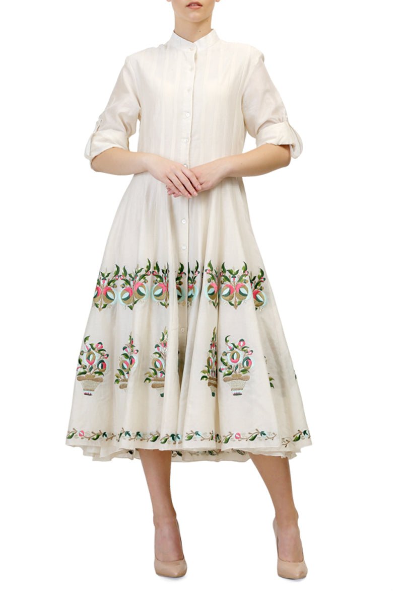 Roll - Up Sleeves Dress - samantchauhan
