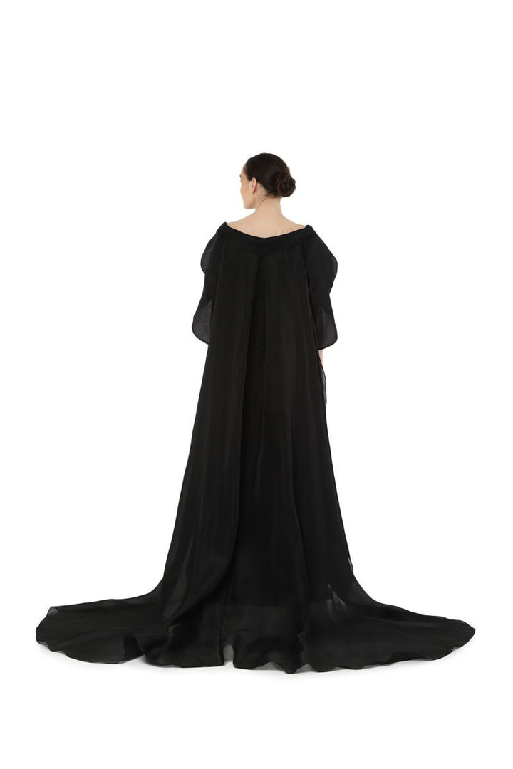 Sweet heart neck cape gown - samantchauhan