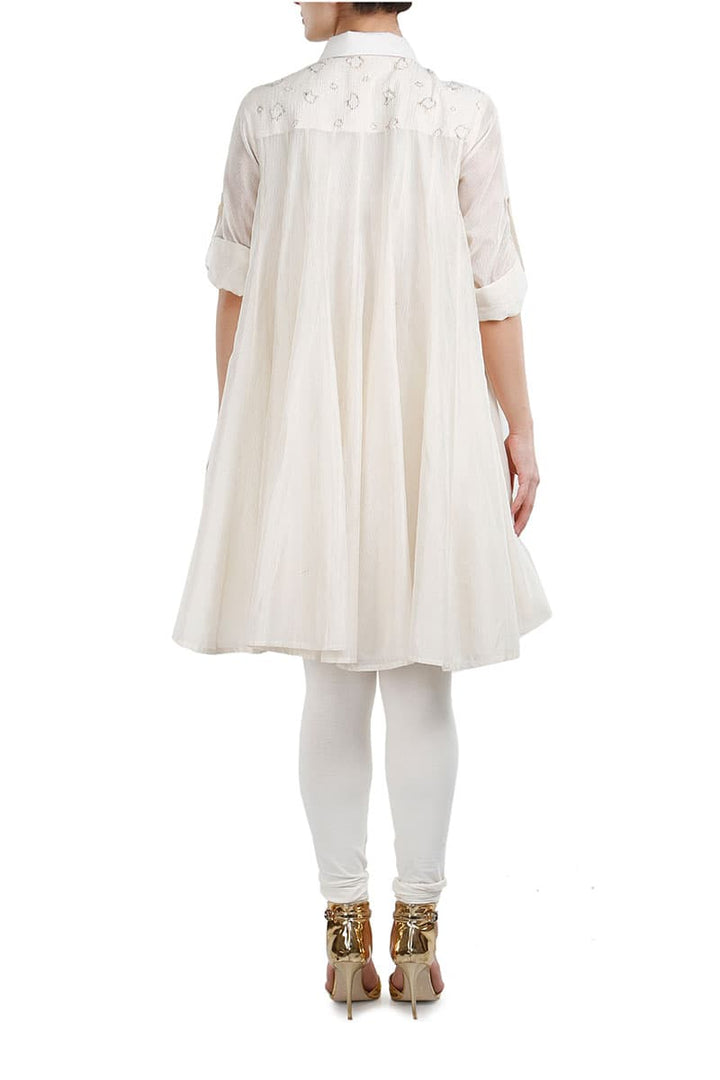 Thread Work Shirt style Dress - samantchauhan