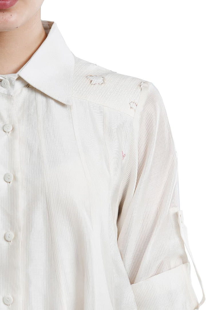 Thread Work Shirt style Dress - samantchauhan