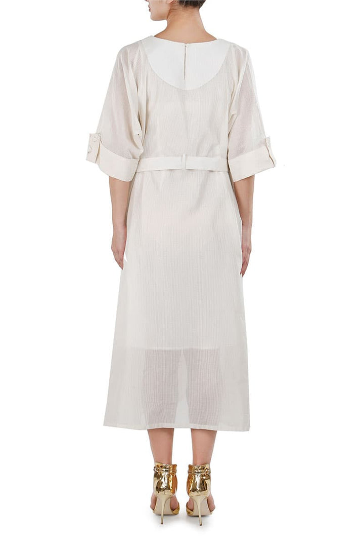 Tie - up Asymmetric Dress - samantchauhan
