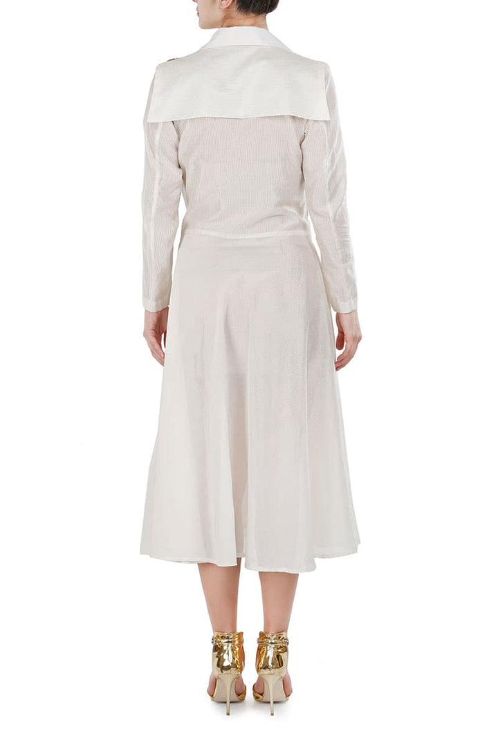 Tie - up Belt Jacket Dress - samantchauhan