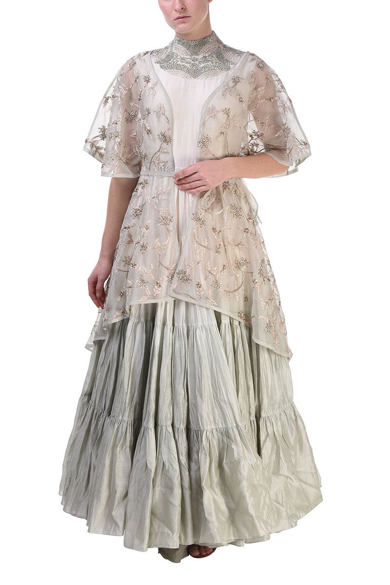 Tiered Gown & Jacket - samantchauhan