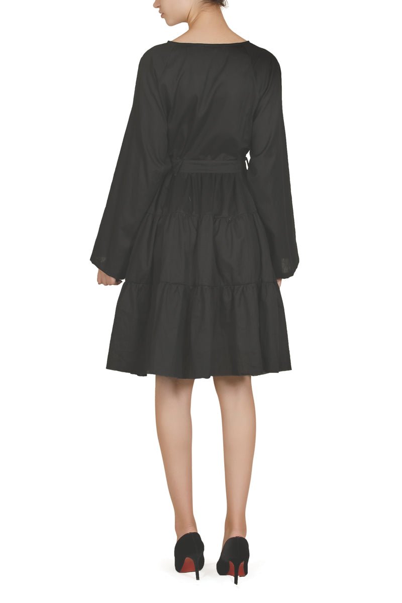 Tiered Overlap Dress - samantchauhan