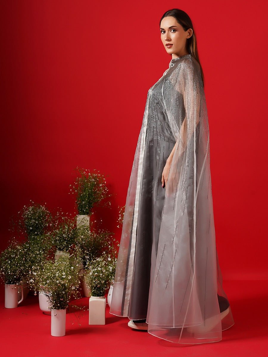 Translucent white Organza kaftan - samantchauhan Apparel & Accessories