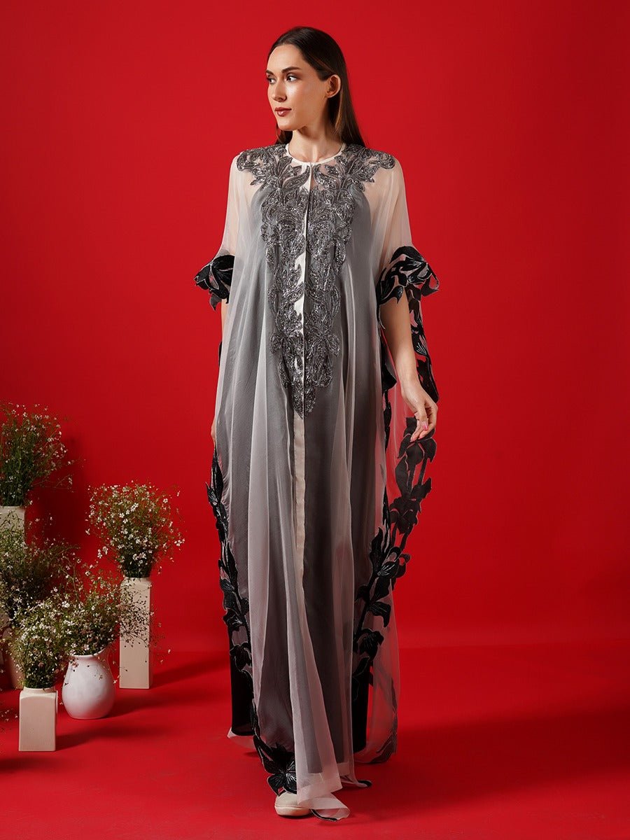 Translucent white Organza kaftan - samantchauhan Apparel & Accessories