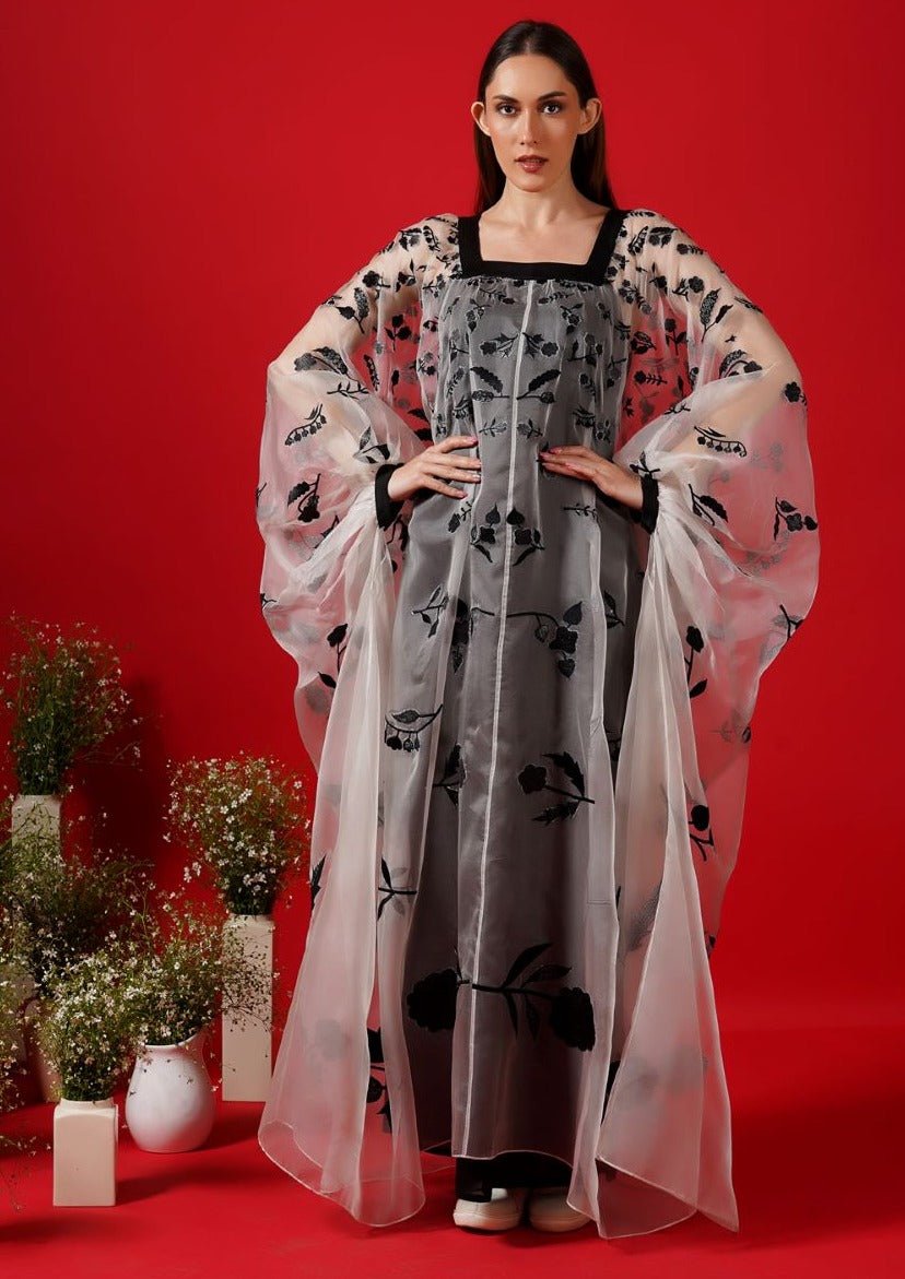 Translucent white Organza kaftan - samantchauhan Apparel & Accessories