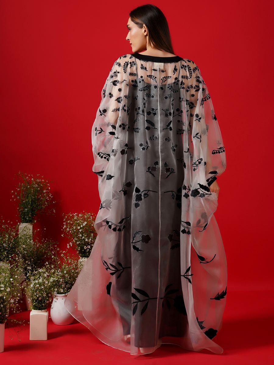 Translucent white Organza kaftan - samantchauhan Apparel & Accessories
