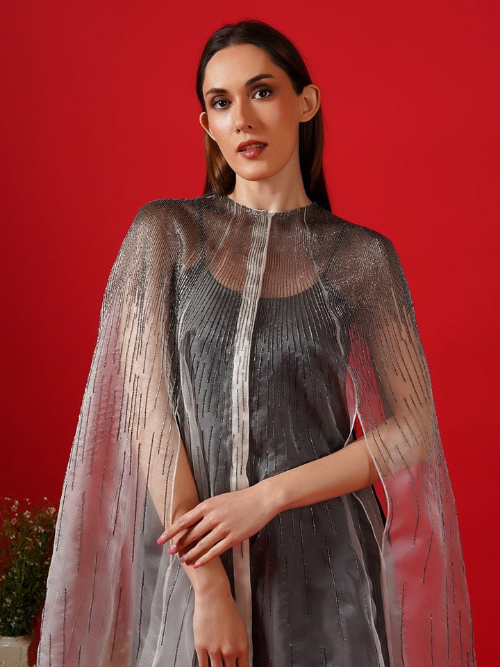 Translucent white Organza kaftan - samantchauhan Apparel &amp; Accessories