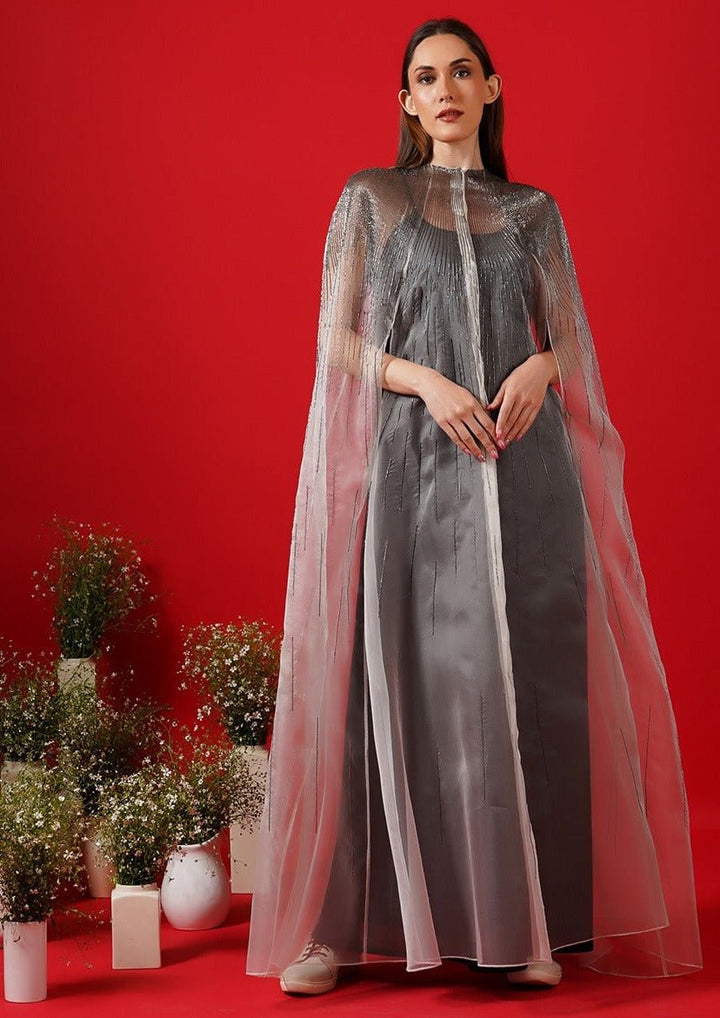 Translucent white Organza kaftan - samantchauhan Apparel &amp; Accessories