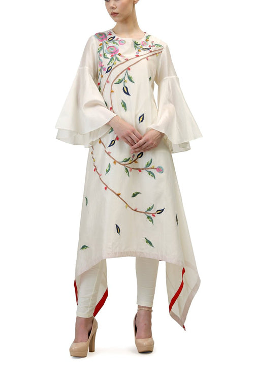 Trumpet Sleeves Kurta - samantchauhan