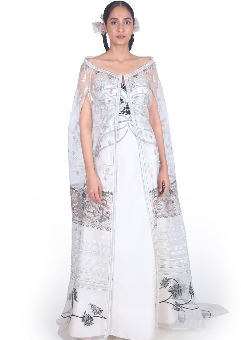 Tube Gown With Cape - samantchauhan