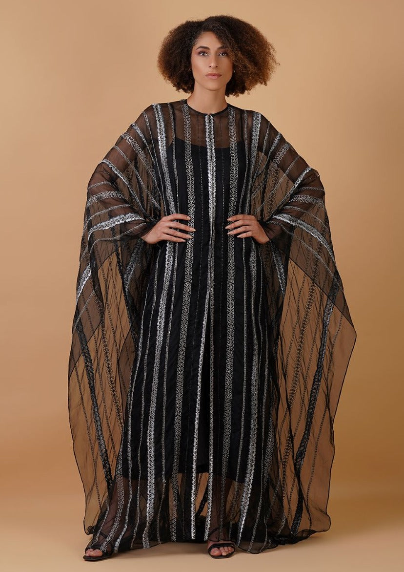 A gorgeous organza cape with a cotton slip inside