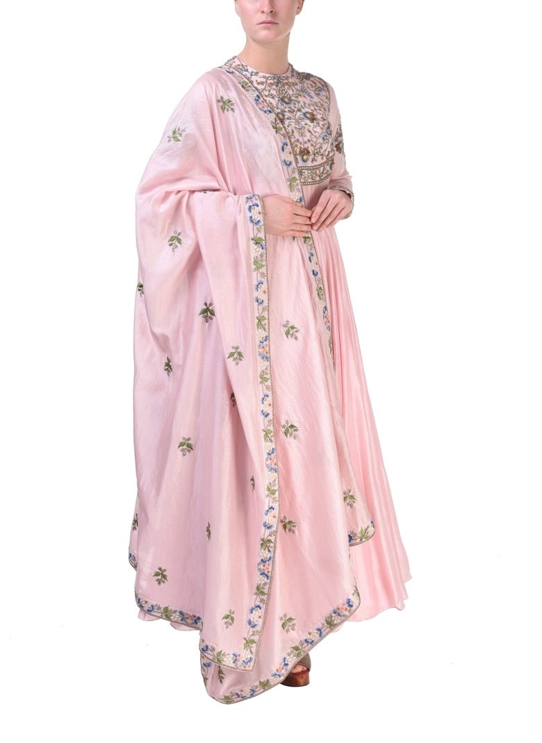 Yoke Detail anarkali kurta & Dupatta - samantchauhan