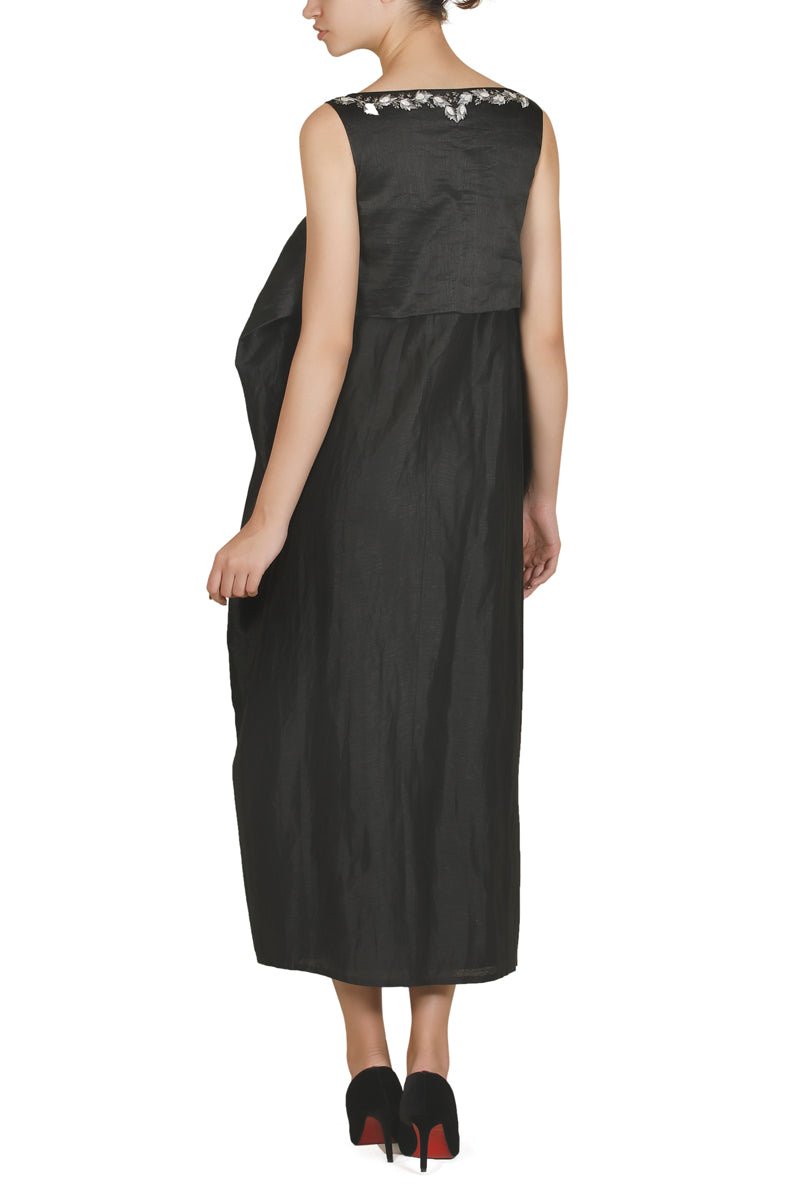Yoke Embroidered Dress - samantchauhan
