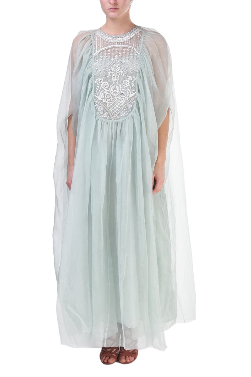 Yoke Embroidered &amp; Gathered Dress - samantchauhan