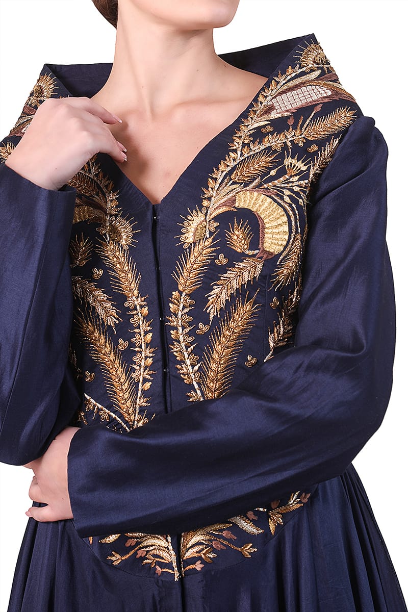 Yoke Embroidered Gown - samantchauhan