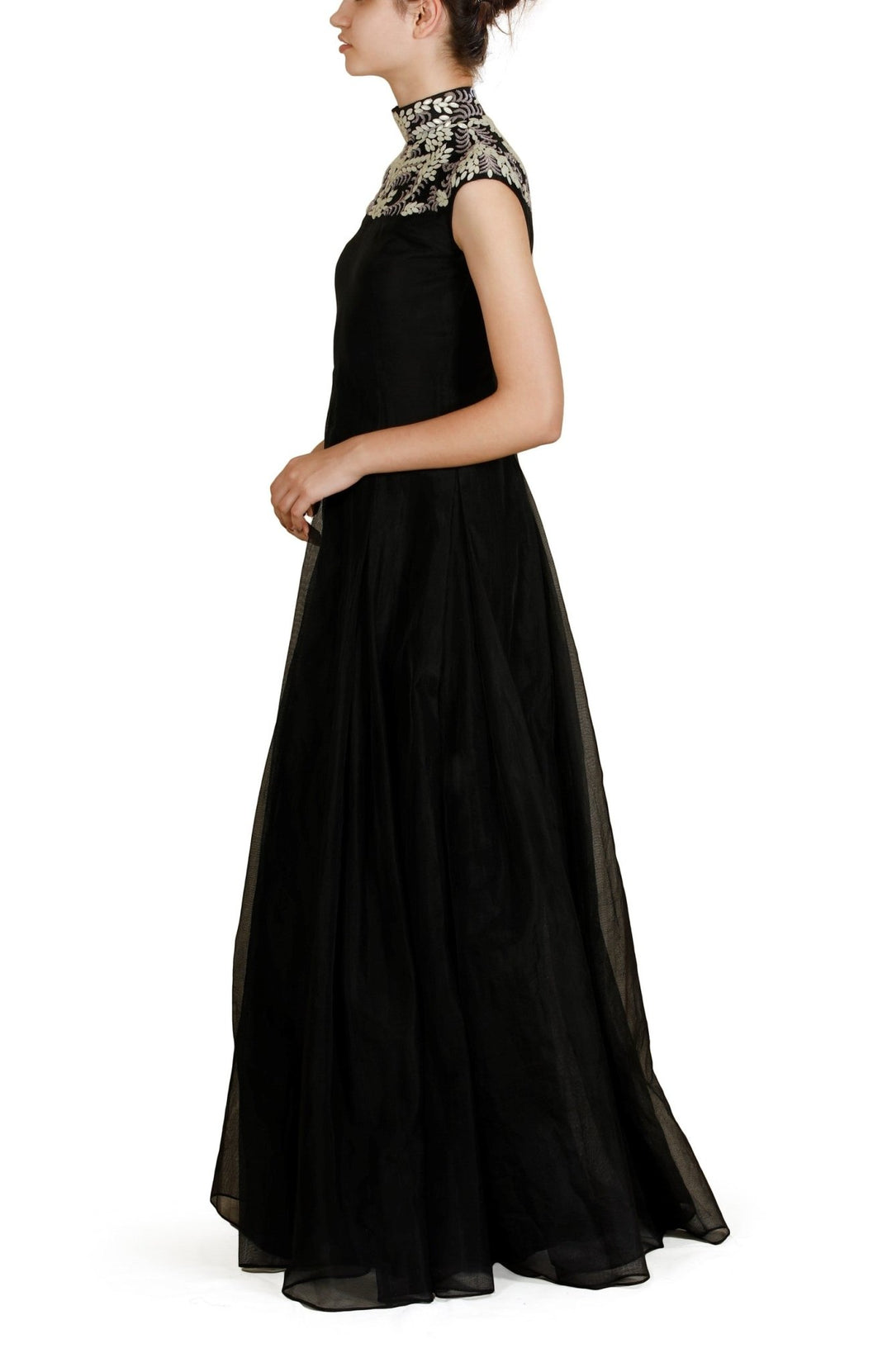 Yoke Embroidered Gown - samantchauhan