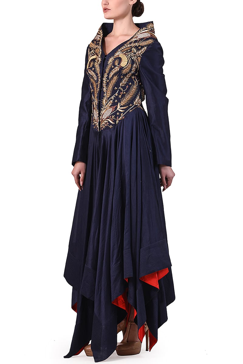 Yoke Embroidered Gown - samantchauhan